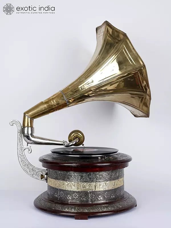Exotic India 26" Vintage Gramophone | Musical Player 