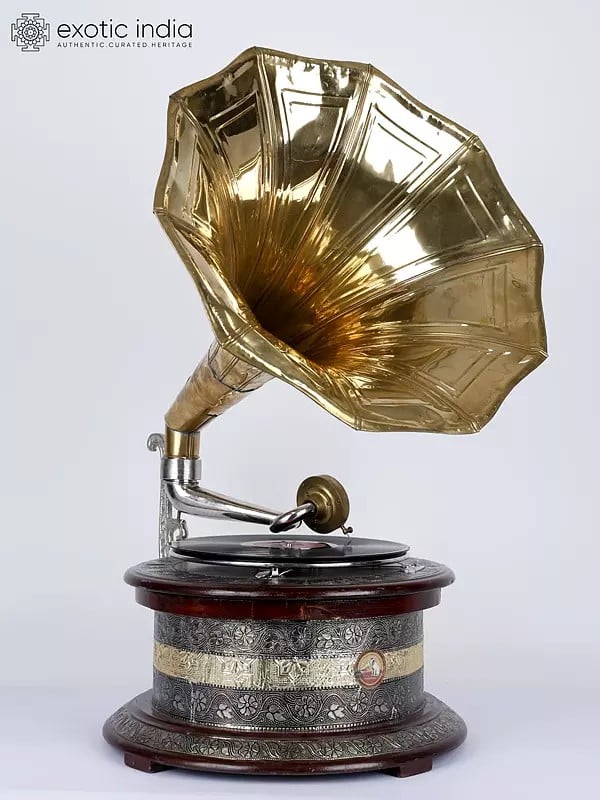 Exotic India 26" Vintage Gramophone | Musical Player 