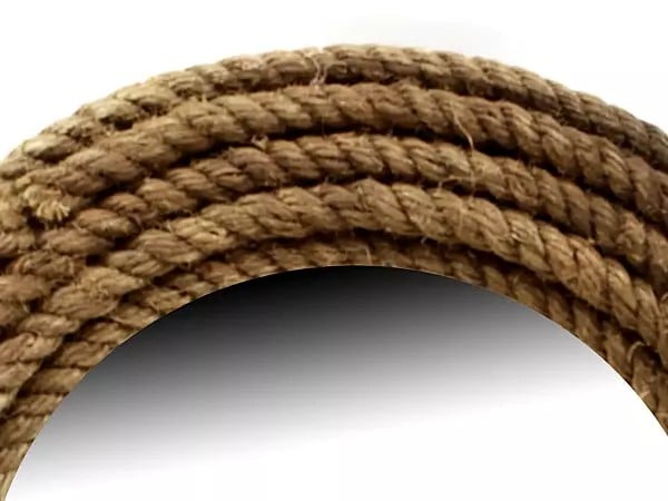Exotic India 26" Vintage Rope Accentuated Mirror 