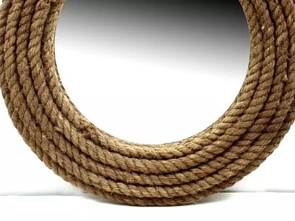 Exotic India 26" Vintage Rope Accentuated Mirror 