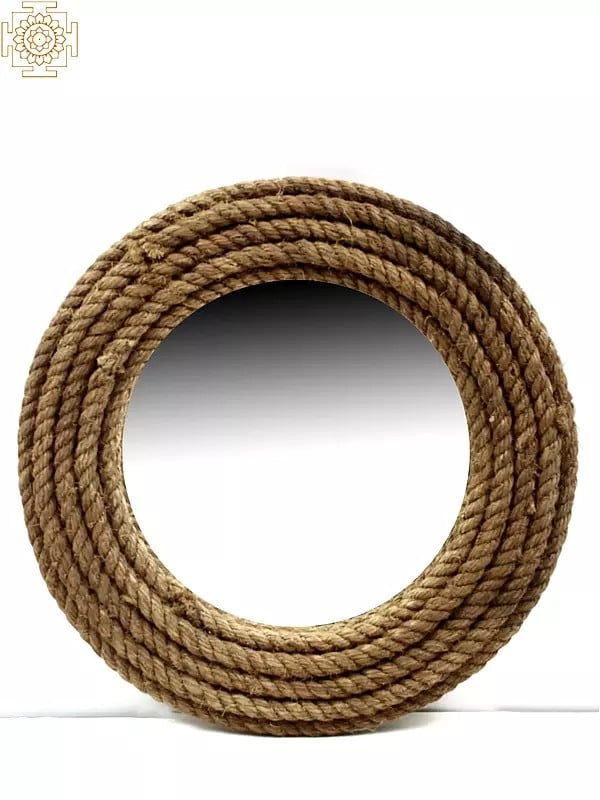 exotic india 26" Vintage Rope Accentuated Mirror 