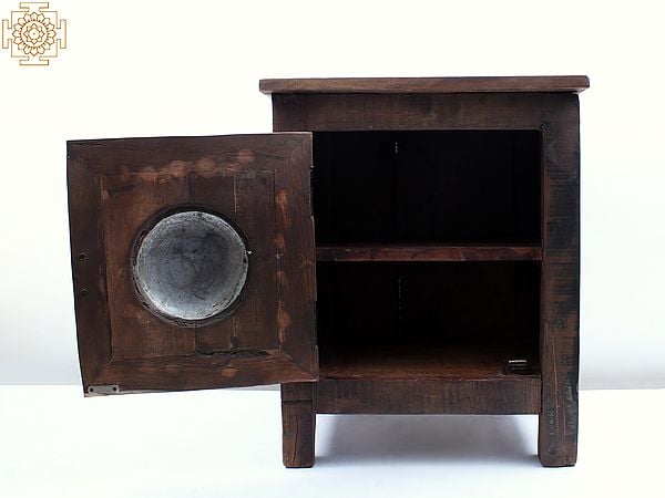 Exotic India 27" Vintage Wooden Bookshelf