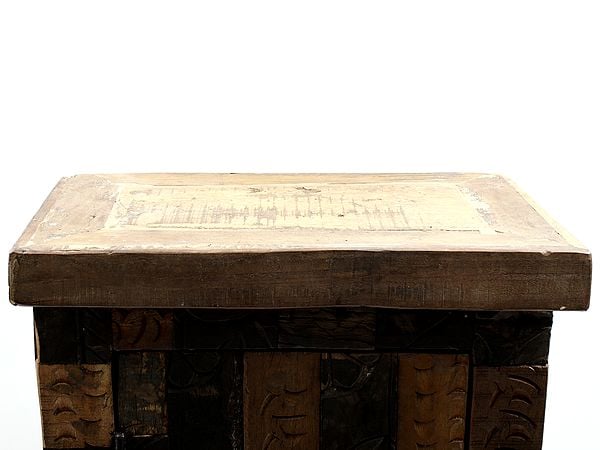 Exotic India 27" Vintage Wooden Bookshelf 