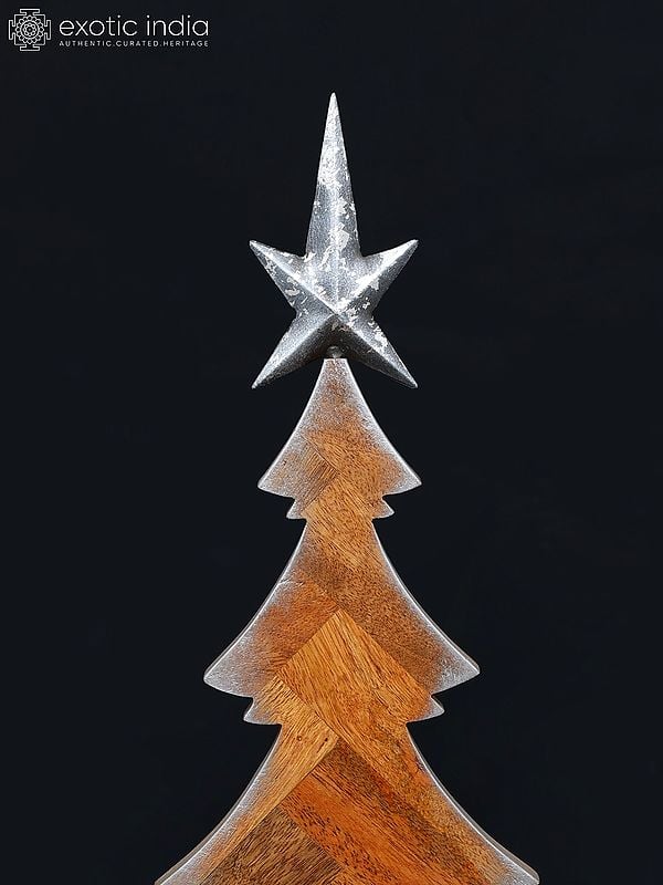 Exotic India 28" Christmas Tree In Wood | Home Decor