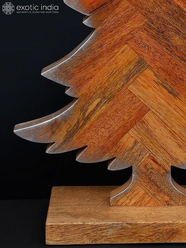 Exotic India 28" Christmas Tree In Wood | Home Decor