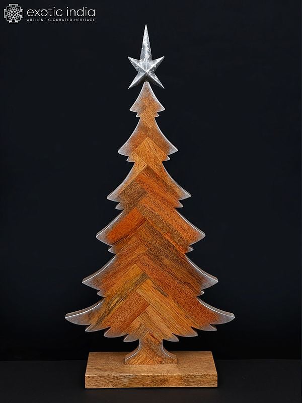 exotic india 28" Christmas Tree in Wood | Home Decor 