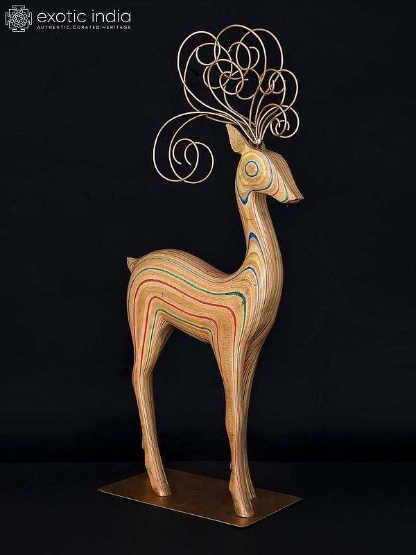 Exotic India 28" Decorative Reindeer | Home Decor