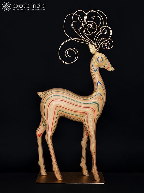 exotic india 28" Decorative Reindeer | Home Decor 