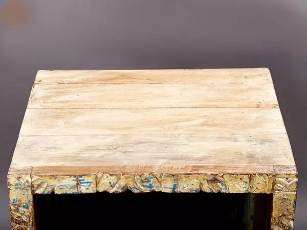 Exotic India 28" Vintage Wooden Bookshelf | Handmade