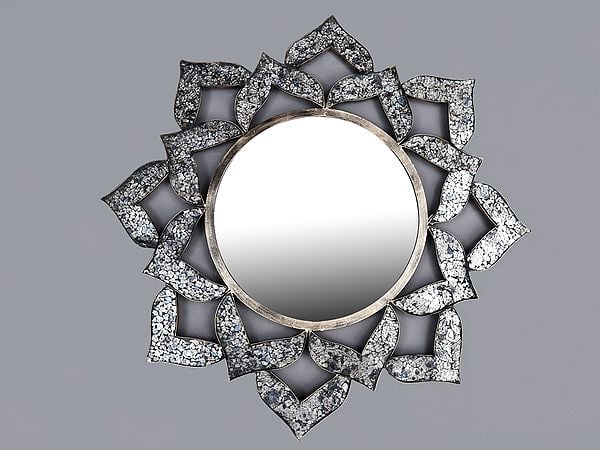 exotic india 36" Flower Design Bathroom Mirror 