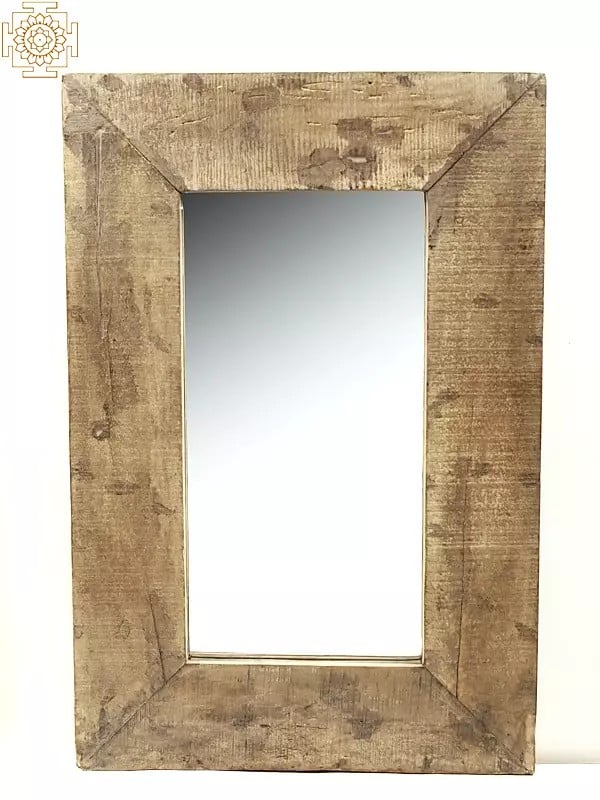 exotic india 36" Vintage Wooden Frame Mirror 
