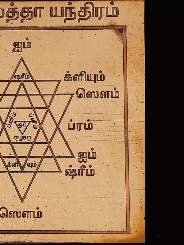 Exotic India 4" Copper Sri Sastha Yantra 