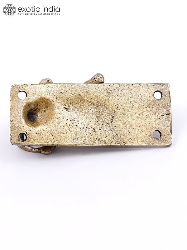 Exotic India 4" Crocodile Brass Door Knocker 