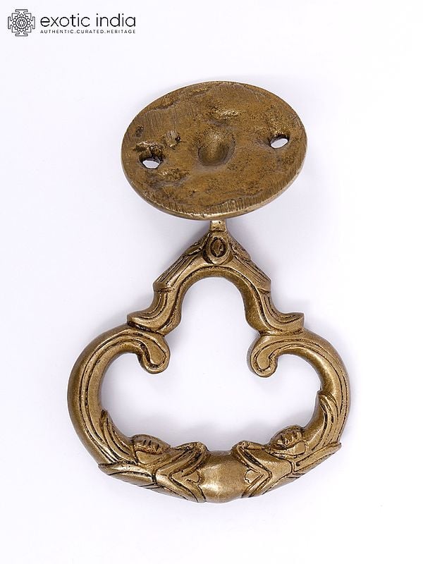 Exotic India 4" Designer Brass Door Knocker 