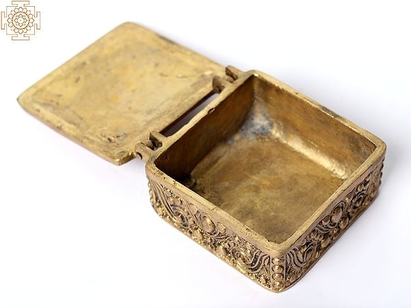 Exotic India 4" Designer Square Jewelry Box 