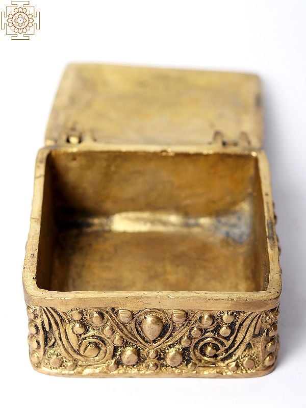 Exotic India 4" Designer Square Jewelry Box 