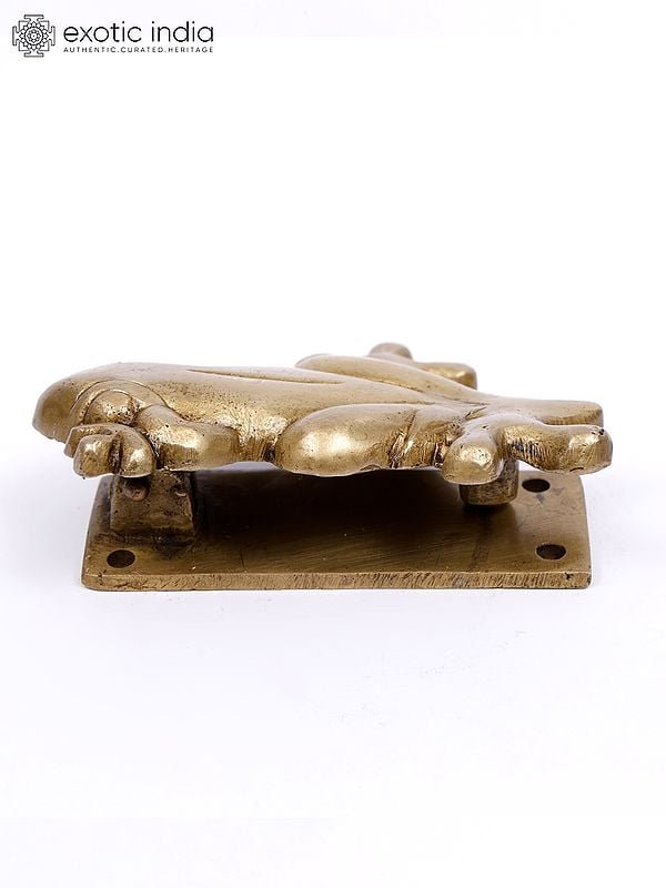 Exotic India 4" Frog Design Brass Door Knocker 