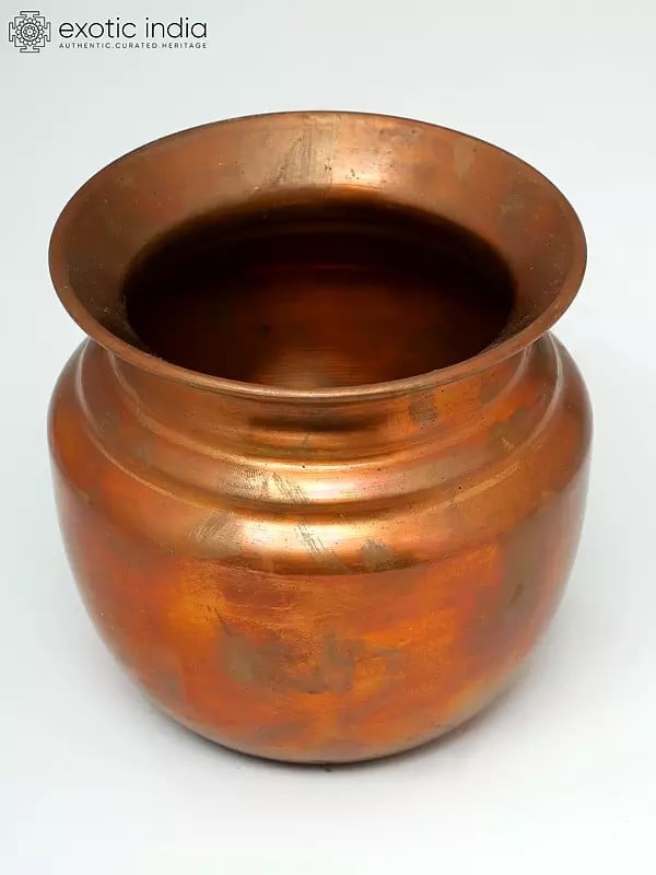 Exotic India 4" Ritual Kalash In Copper 
