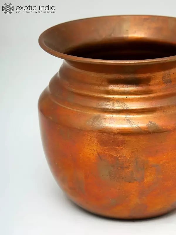 Exotic India 4" Ritual Kalash In Copper 