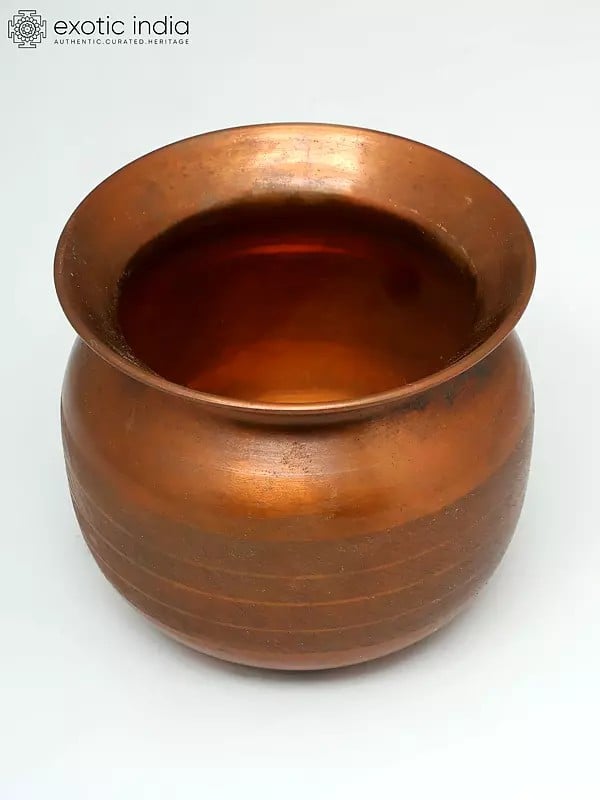 Exotic India 4" Ritual Kalash In Copper 