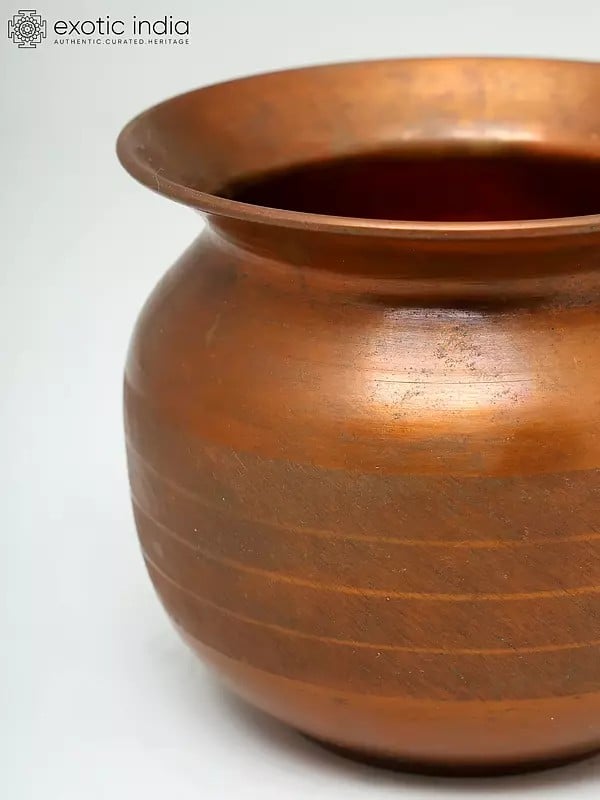 Exotic India 4" Ritual Kalash In Copper 