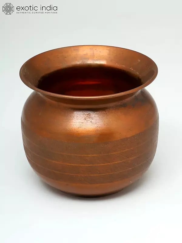exotic india 4" Ritual Kalash in Copper 