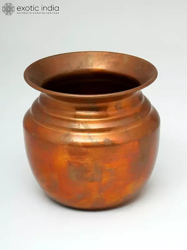 exotic india 4" Ritual Kalash in Copper 