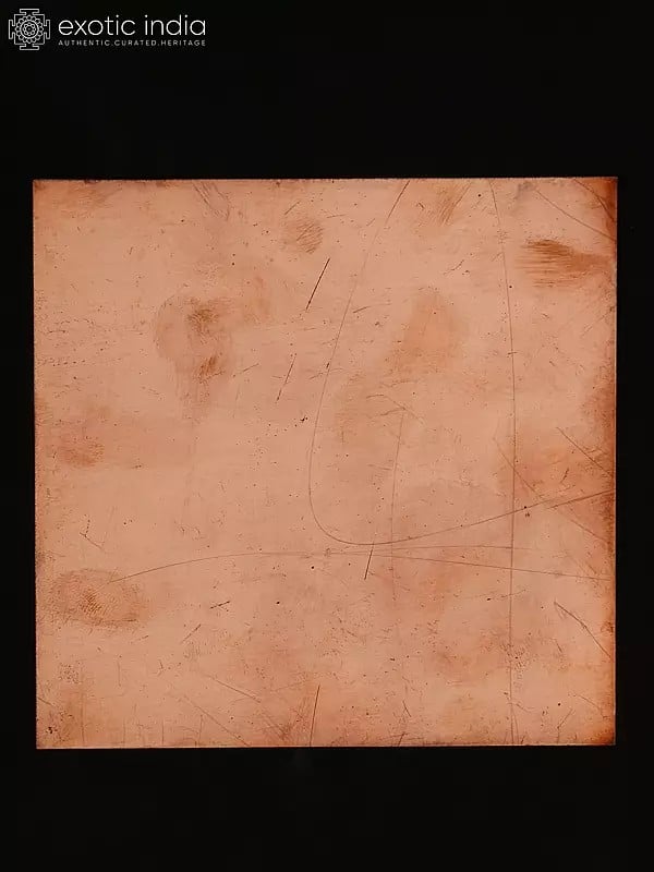 Exotic India 4" Shri Hanuman Yantra In Copper 