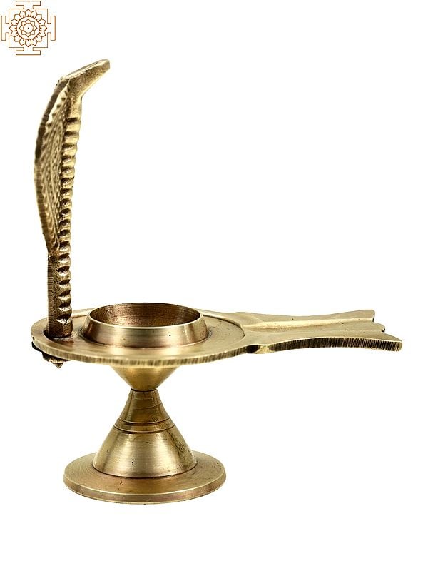 Exotic India 4" Small Brass Shivling Stand 
