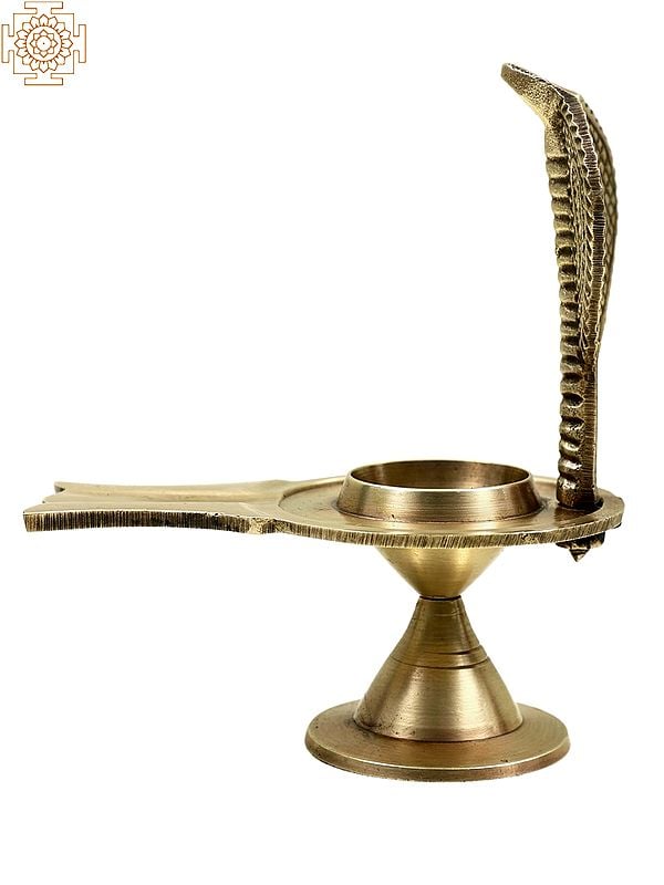 Exotic India 4" Small Brass Shivling Stand 