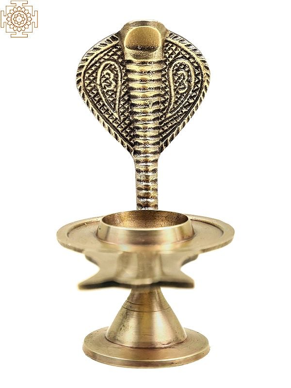 exotic india 4" Small Brass Shivling Stand 