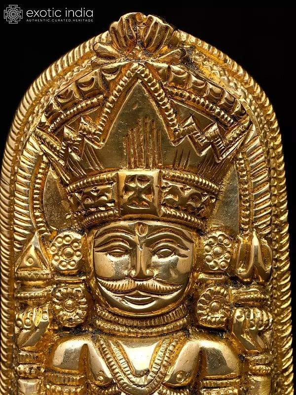 Exotic India 4" Small Lord Nakoda Jain | Brass Statue 