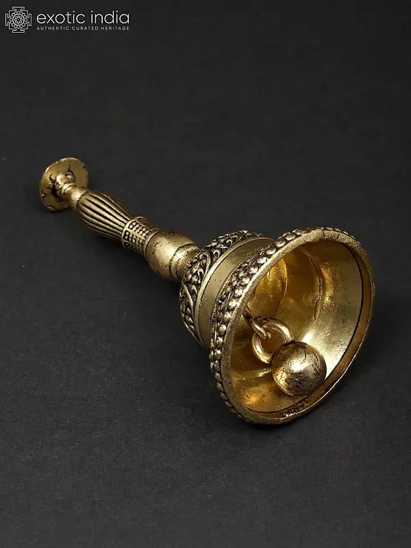 Exotic India 4" Small Superfine Brass Bell 