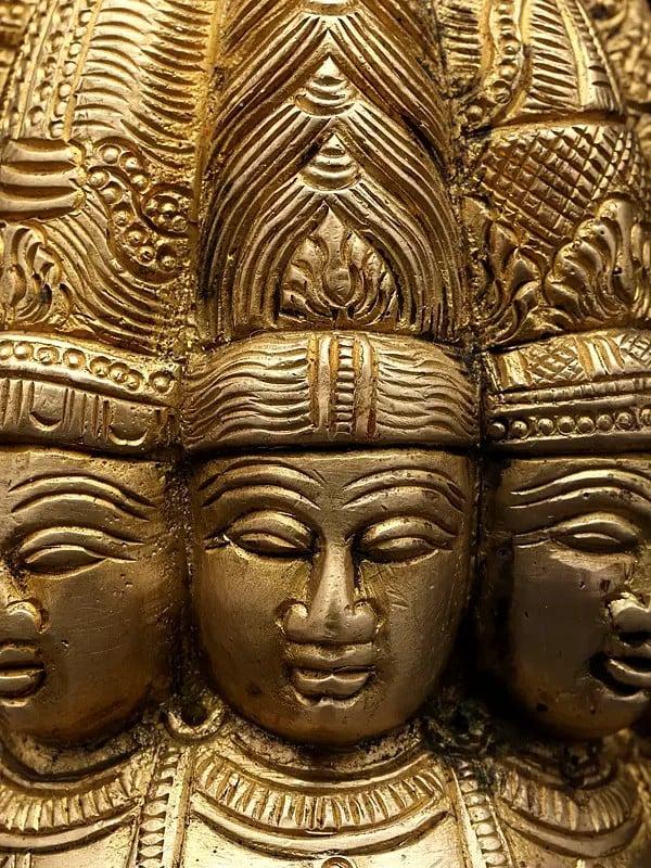 Exotic India 5" Brass Ashta Mukhalingam 