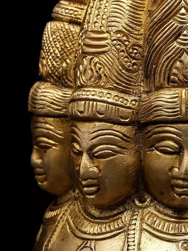 Exotic India 5" Brass Ashta Mukhalingam 