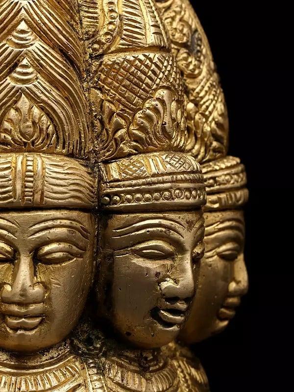 Exotic India 5" Brass Ashta Mukhalingam 