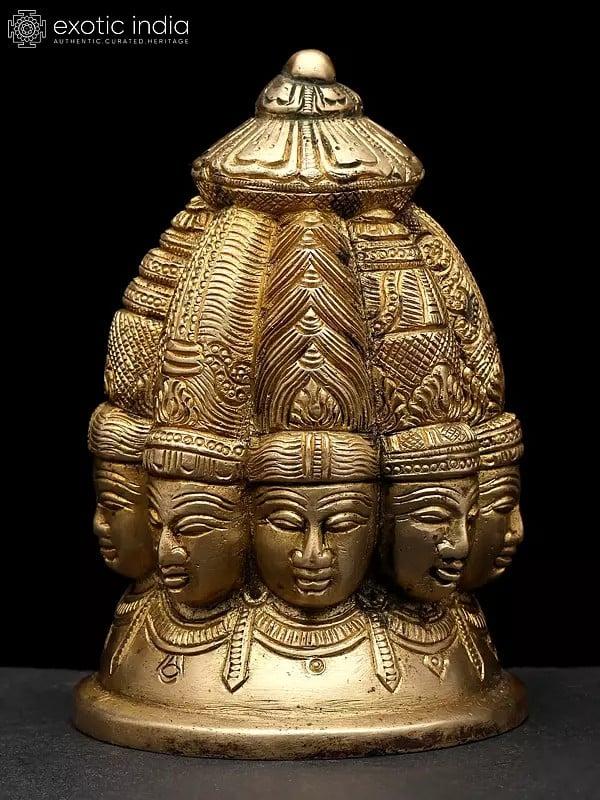 exotic india 5" Brass Ashta Mukhalingam 