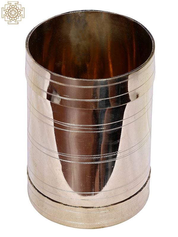 Exotic India 5" Brass Rice Grain Glass (Padi) 