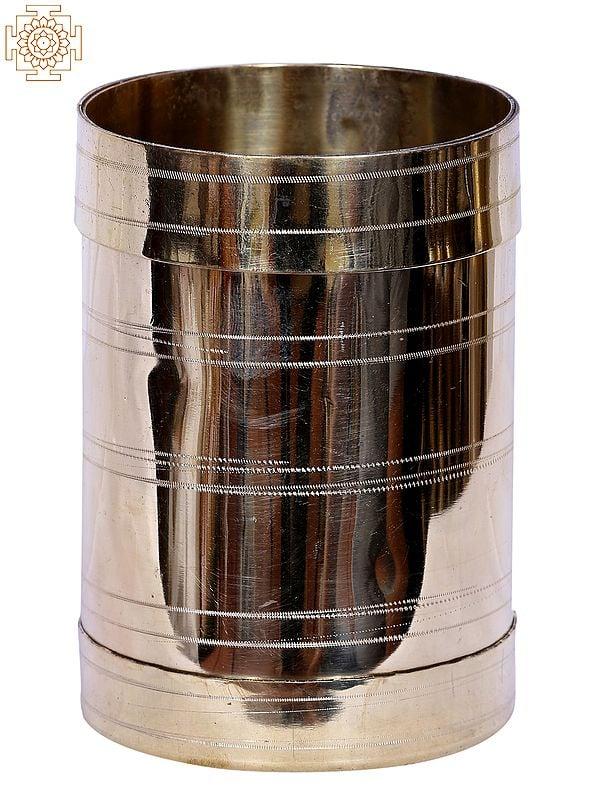 exotic india 5" Brass Rice Grain Glass (Padi)