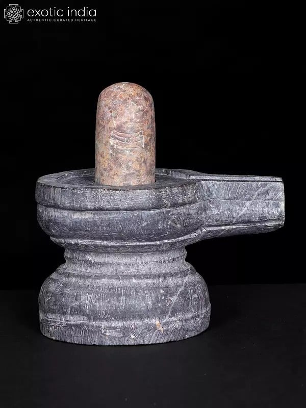 Exotic India 5" Granite Stone Shivalinga 