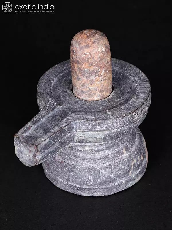 Exotic India 5" Granite Stone Shivalinga 