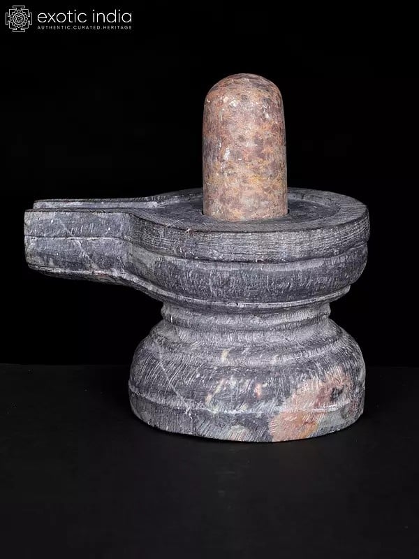 Exotic India 5" Granite Stone Shivalinga 