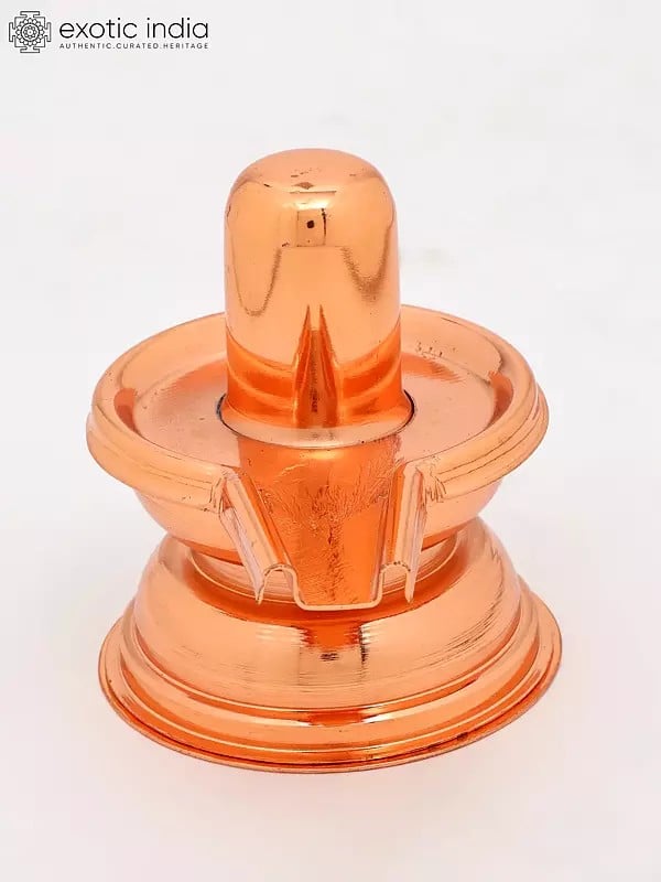 Exotic India 5" Small Copper Shivalinga 