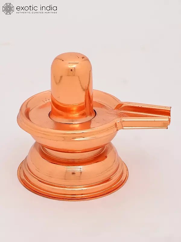 Exotic India 5" Small Copper Shivalinga 