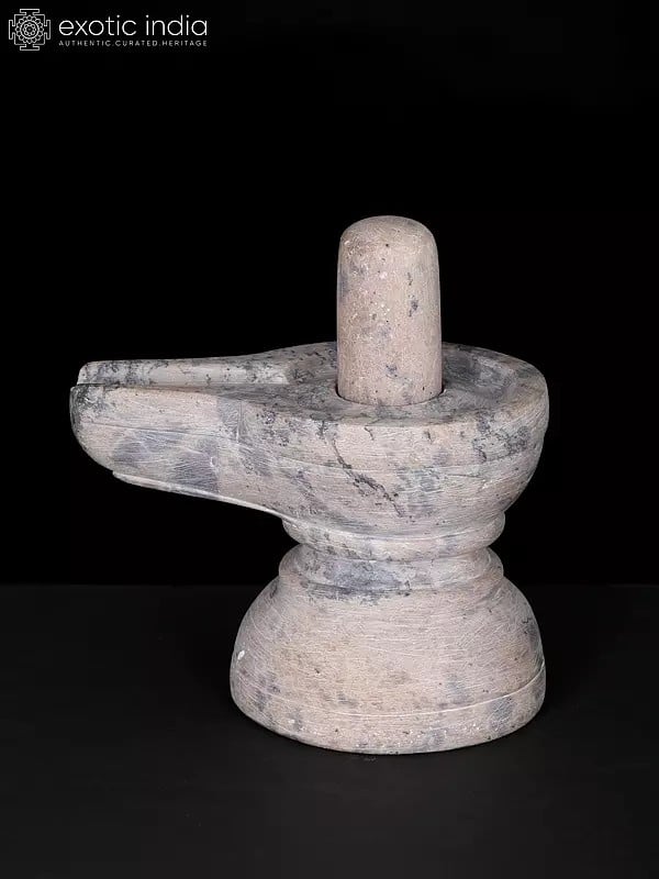 Exotic India 5" Small Shivalinga | Sand Stone 