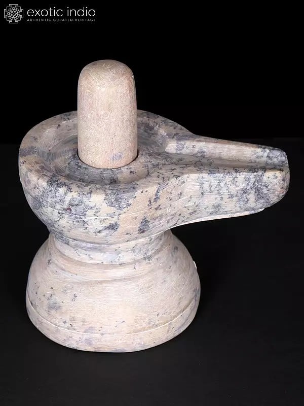 Exotic India 5" Small Shivalinga | Sand Stone 