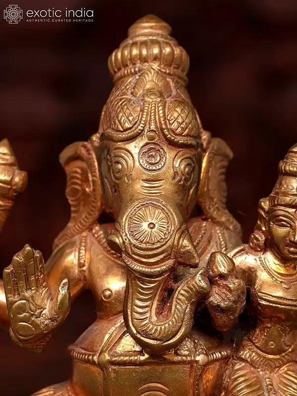 Exotic India 5" Small Siddhi Ganesha | Bronze Statue 