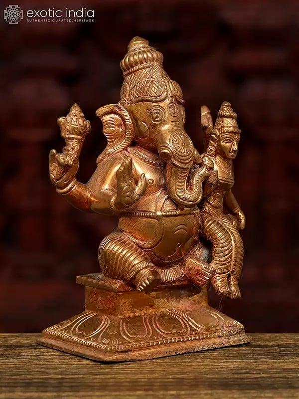 Exotic India 5" Small Siddhi Ganesha | Bronze Statue 