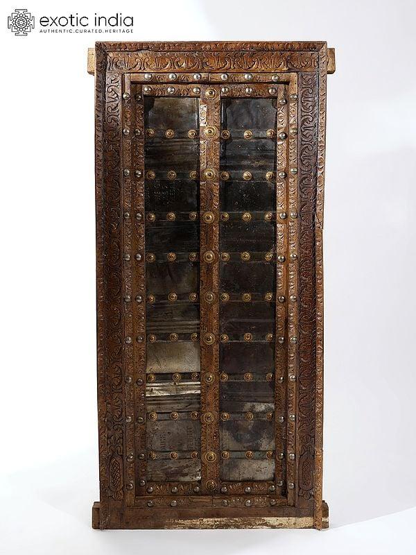 exotic india 51" Vintage Indian Wooden Door 