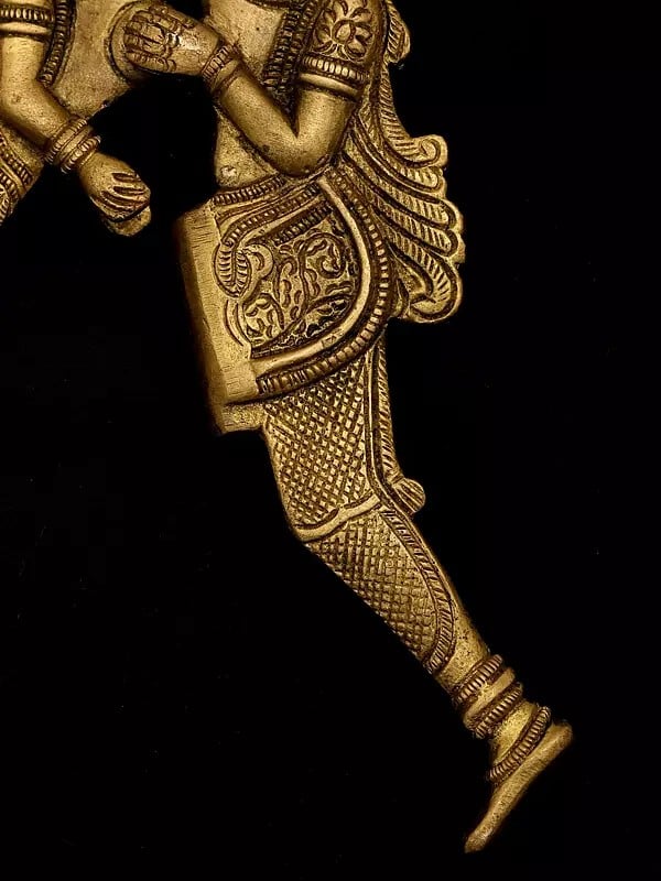 Exotic India 6" Amorous Couple Nut Cracker In Brass 